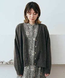 MEDE19F キャメル混オーバーサイズカーディガン
