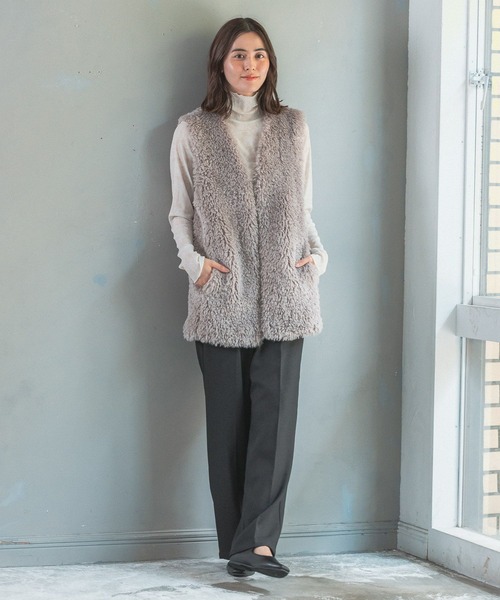 LEPSIM(レプシィム)の「ニュアンス柄シアータートルトップス 168098(Tシャツ/カットソー・レディース・グレー/オフホワイト・FREE)」の18枚目の写真