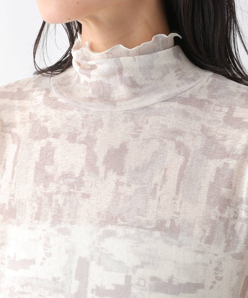 LEPSIM(レプシィム)の「ニュアンス柄シアータートルトップス 168098(Tシャツ/カットソー・レディース・グレー/オフホワイト・FREE)」の19枚目の写真