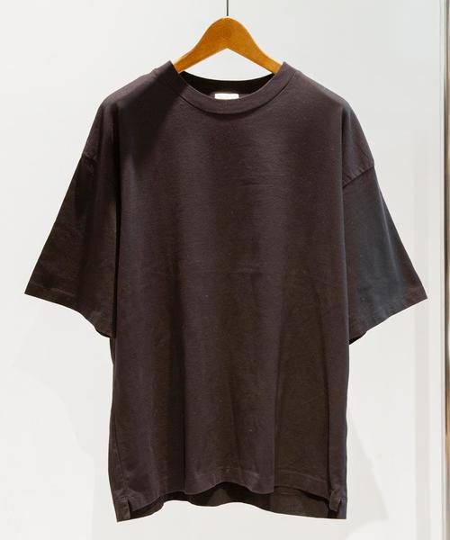BEAUTY&YOUTH UNITED ARROWS(ビューティーアンドユースユナイテッドアローズ)の「BY ∴ ワイド クルーネック ハーフスリーブ MADE IN JAPAN カットソー ◆(Tシャツ/カットソー・メンズ・ホワイト/ネイビー/ライトブルー/オリーブ/ダークグレー・LARGE/SMALL/MEDIUM)」の5枚目の写真