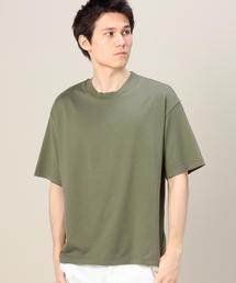 BEAUTY&YOUTH UNITED ARROWS | BY ∴ ワイド クルーネック ハーフスリーブ MADE IN JAPAN カットソー ◆(Tシャツ/カットソー)