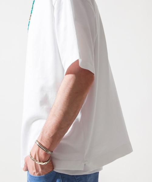 BEAUTY&YOUTH UNITED ARROWS(ビューティーアンドユースユナイテッドアローズ)の「BY ∴ ワイド クルーネック ハーフスリーブ MADE IN JAPAN カットソー ◆(Tシャツ/カットソー・メンズ・ホワイト/ネイビー/ライトブルー/オリーブ/ダークグレー・LARGE/SMALL/MEDIUM)」の15枚目の写真