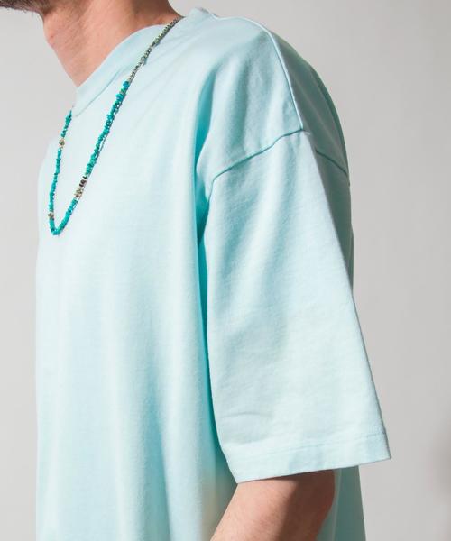 BEAUTY&YOUTH UNITED ARROWS(ビューティーアンドユースユナイテッドアローズ)の「BY ∴ ワイド クルーネック ハーフスリーブ MADE IN JAPAN カットソー ◆(Tシャツ/カットソー・メンズ・ホワイト/ネイビー/ライトブルー/オリーブ/ダークグレー・LARGE/SMALL/MEDIUM)」の9枚目の写真