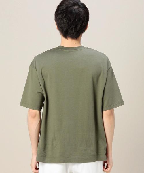 BEAUTY&YOUTH UNITED ARROWS(ビューティーアンドユースユナイテッドアローズ)の「BY ∴ ワイド クルーネック ハーフスリーブ MADE IN JAPAN カットソー ◆(Tシャツ/カットソー・メンズ・ホワイト/ネイビー/ライトブルー/オリーブ/ダークグレー・LARGE/SMALL/MEDIUM)」の19枚目の写真