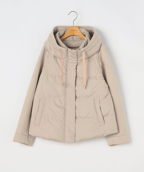 NOLLEY’S（ノーリーズ）の「◇【WEB限定】カットボンディング×スムースタフタダウン（ダウンジャケット/コート・レディース・ベージュ/ブラック・FREE）」の16枚目の写真