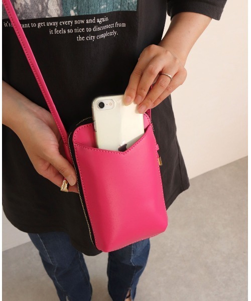 MIAN （ミアン）の「マルチモバイルショルダーバッグ（ショルダーバッグ・レディース・グレー/グリーン/ブラック/ピンク・FREE）」の13枚目の写真