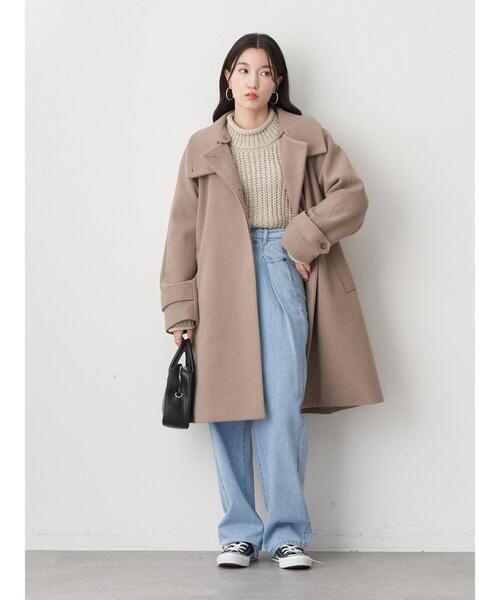 earth music&ecology（アースミュージックアンドエコロジー）の「バルキーショートニット（ニット/セーター・レディース・ブラック/アイボリー/ライトグレー/ボルドー/ダークブルー・FREE）」の20枚目の写真