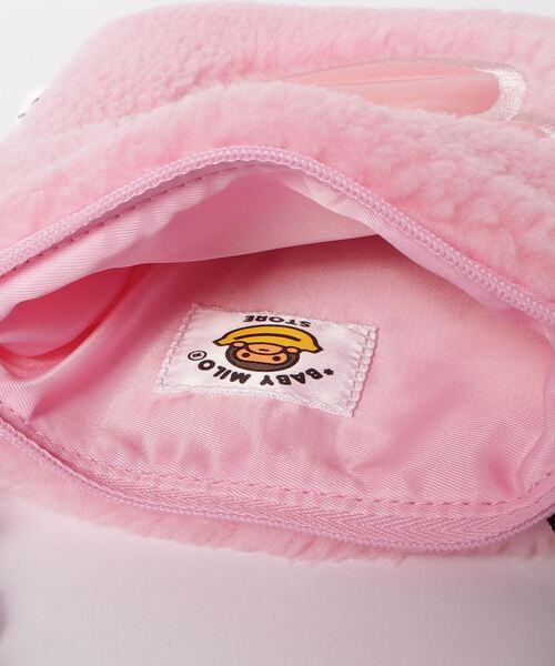 A BATHING APE(アベイシングエイプ)の「BABY MILO FUR CROSS BAG(ショルダーバッグ・メンズ・ピンク/グリーン/ブラウン・FREE)」の13枚目の写真