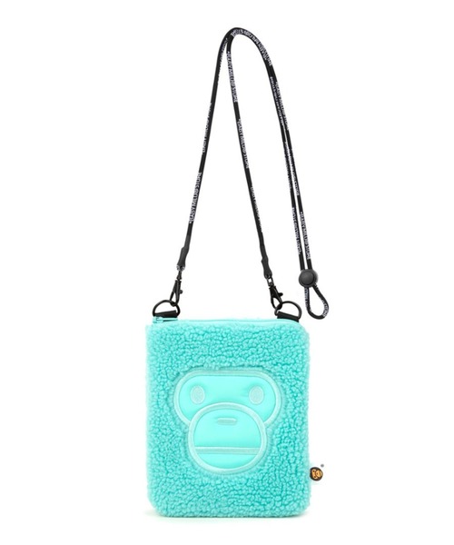A BATHING APE(アベイシングエイプ)の「BABY MILO FUR CROSS BAG(ショルダーバッグ・メンズ・ピンク/グリーン/ブラウン・FREE)」の3枚目の写真