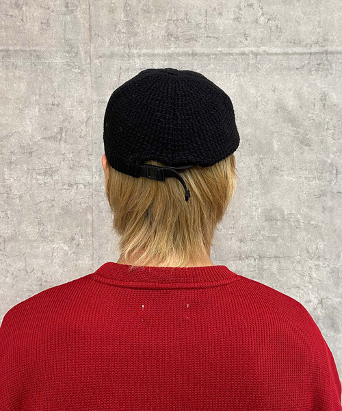 AMBIGUOUS（アンビギュアス）の「AMBIGUOUS/アンビギアス キャップ ワッフルつば付きニットキャップ 32-900（キャップ・メンズ・ベージュ/ブラック×ブラック/グレー/グリーン・FREE）」の9枚目の写真