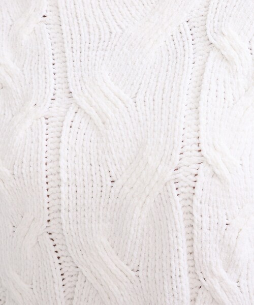 SHOO・LA・RUE(シューラルー)の「◆モール ケーブルニット(ニット/セーター・レディース・サンドベージュ/イエロー系その他/ライトブルー/ホワイト系・00)」の16枚目の写真