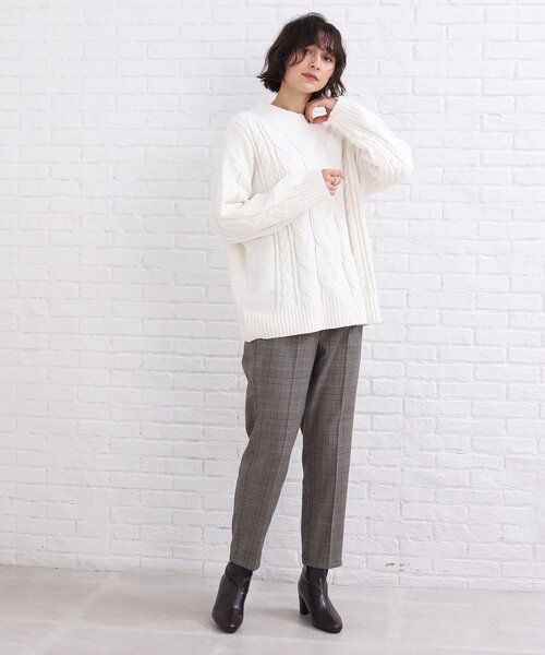 SHOO・LA・RUE(シューラルー)の「◆モール ケーブルニット(ニット/セーター・レディース・サンドベージュ/イエロー系その他/ライトブルー/ホワイト系・00)」の20枚目の写真