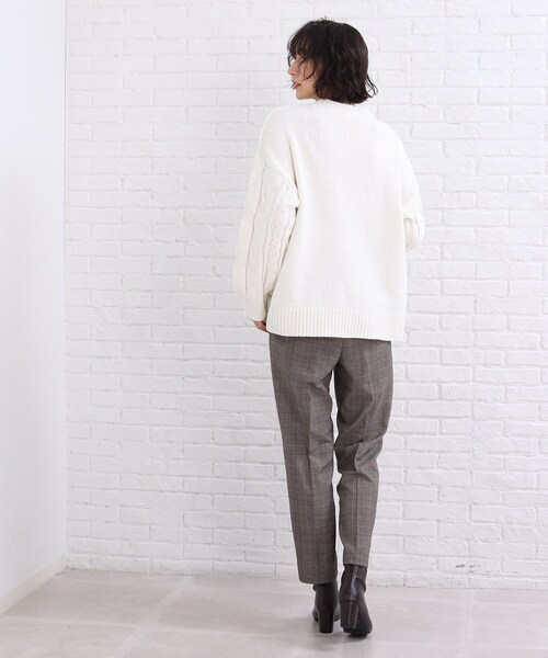 SHOO・LA・RUE(シューラルー)の「◆モール ケーブルニット(ニット/セーター・レディース・サンドベージュ/イエロー系その他/ライトブルー/ホワイト系・00)」の22枚目の写真