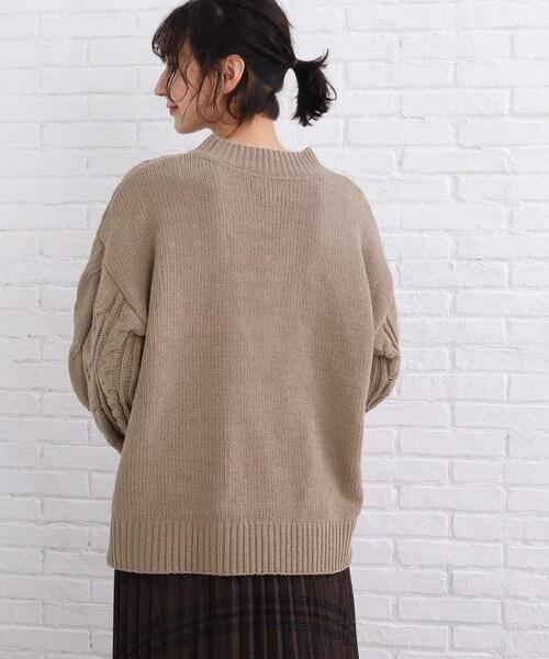 SHOO・LA・RUE(シューラルー)の「◆モール ケーブルニット(ニット/セーター・レディース・サンドベージュ/イエロー系その他/ライトブルー/ホワイト系・00)」の7枚目の写真