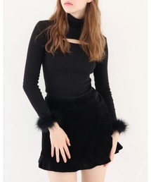 epine | feather decollete cut high neck(Tシャツ/カットソー)