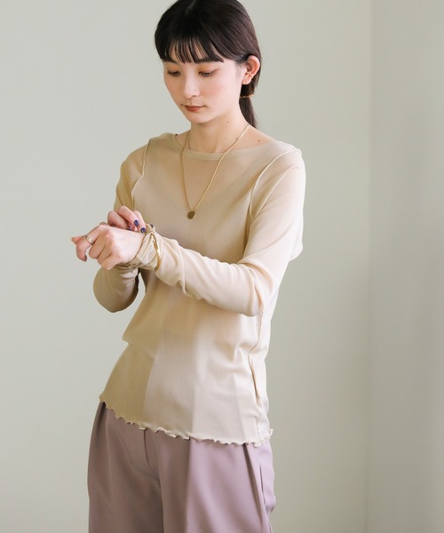 セール】【ZOZO限定】クルーネックリンキングメローシアープル