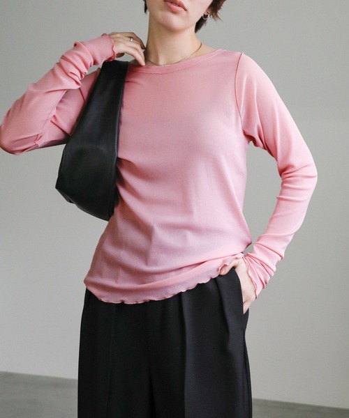 セール】【ZOZO限定】クルーネックリンキングメローシアープルオーバー