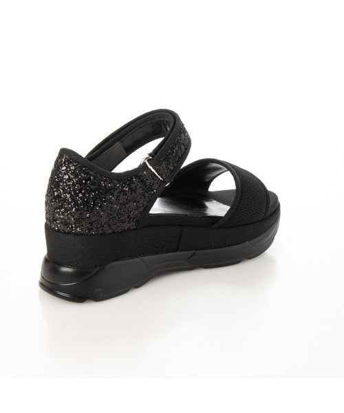 EVOL（イーボル）の「【EVOL】プラットフォームグリッターサンダル IU5073（サンダル・レディース・ベージュ/ブラック×ブラック/ブラック・XS/S/M/L/LL）」の11枚目の写真