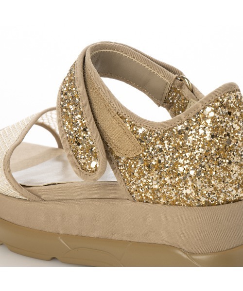 EVOL（イーボル）の「【EVOL】プラットフォームグリッターサンダル IU5073（サンダル・レディース・ベージュ/ブラック×ブラック/ブラック・XS/S/M/L/LL）」の19枚目の写真