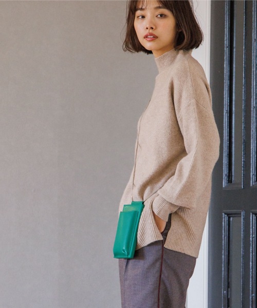 THE SHOP TK （ザ ショップ ティーケー ）の「◆【あったか/柔らかい/程よくゆったり】メランジ調ハイネックニット（ニット/セーター・レディース・アイボリー/黄緑系/ネイビー/ベージュ・12/13）」の11枚目の写真