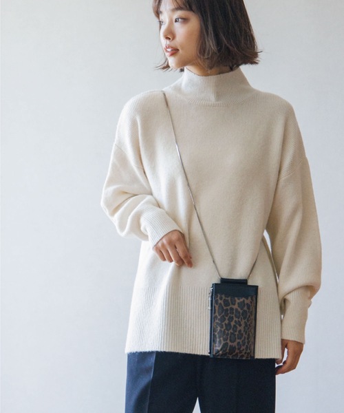 THE SHOP TK （ザ ショップ ティーケー ）の「◆【あったか/柔らかい/程よくゆったり】メランジ調ハイネックニット（ニット/セーター・レディース・アイボリー/黄緑系/ネイビー/ベージュ・12/13）」の5枚目の写真