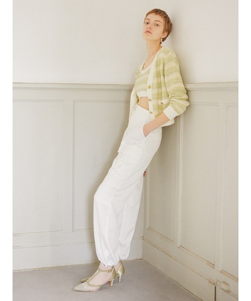 LILY BROWN（リリーブラウン）の「MIXカーディガン（カーディガン/ボレロ・レディース・グリーン/ピンク/ブラック・FREE）」の5枚目の写真