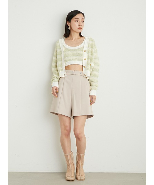 LILY BROWN（リリーブラウン）の「MIXカーディガン（カーディガン/ボレロ・レディース・グリーン/ピンク/ブラック・FREE）」の12枚目の写真