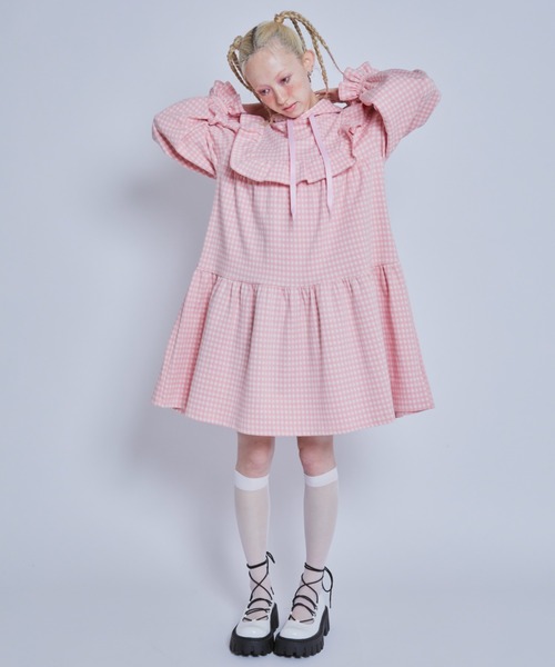 Candy Stripper（キャンディストリッパー）の「GOOD DAYS HOODIE ワンピース（ワンピース・レディース・ライトピンク/ブラック/ヘザーグレー・2）」の21枚目の写真