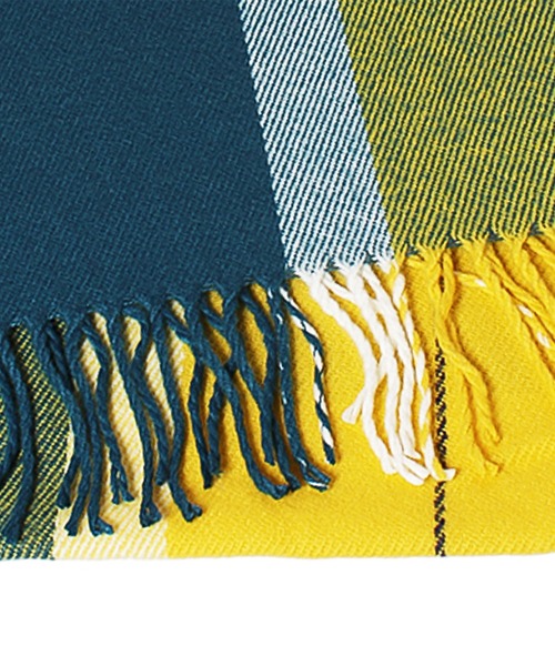 14+（イチヨンプラス）の「ウォッシャブルチェックマフラー（マフラー・レディース・レッド/ブラウン/ブルー/オレンジ/イエロー・FREE）」の6枚目の写真