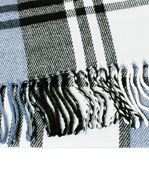 14+（イチヨンプラス）の「ウォッシャブルチェックマフラー（マフラー・レディース・レッド/ブラウン/ブルー/オレンジ/イエロー・FREE）」の9枚目の写真