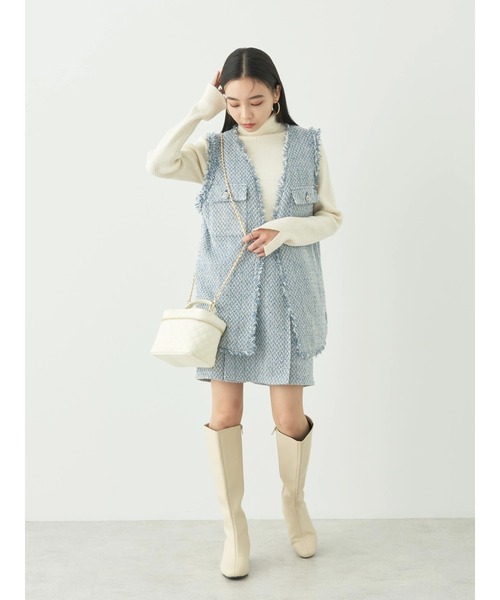 earth music&ecology(アースミュージックアンドエコロジー)の「キルティングバニティショルダーバッグ(ショルダーバッグ・レディース・アイボリー/ブラック/モカ・FREE)」の10枚目の写真