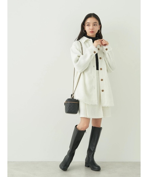 earth music&ecology(アースミュージックアンドエコロジー)の「キルティングバニティショルダーバッグ(ショルダーバッグ・レディース・アイボリー/ブラック/モカ・FREE)」の6枚目の写真