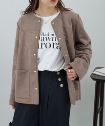 COLONY 2139（コロニートゥーワンスリーナイン）の「スエードポンチノーカラージャケット（ノーカラージャケット）」