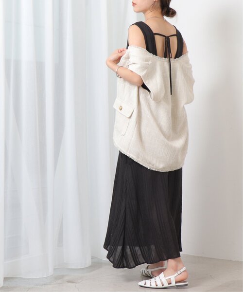 frames RAY CASSIN(フレームスレイカズン)の「ジャガードストライプ ノースリーブワンピース(ワンピース・レディース・キナリ/ブラック/サックスブルー/オレンジ・FREE)」の17枚目の写真