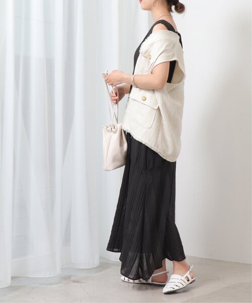 frames RAY CASSIN(フレームスレイカズン)の「ジャガードストライプ ノースリーブワンピース(ワンピース・レディース・キナリ/ブラック/サックスブルー/オレンジ・FREE)」の6枚目の写真