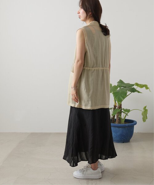 frames RAY CASSIN(フレームスレイカズン)の「ジャガードストライプ ノースリーブワンピース(ワンピース・レディース・キナリ/ブラック/サックスブルー/オレンジ・FREE)」の9枚目の写真