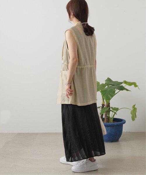 frames RAY CASSIN(フレームスレイカズン)の「ジャガードストライプ ノースリーブワンピース(ワンピース・レディース・キナリ/ブラック/サックスブルー/オレンジ・FREE)」の13枚目の写真