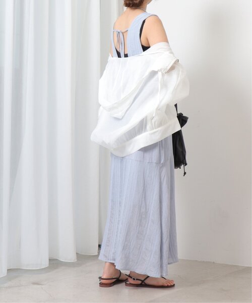 frames RAY CASSIN(フレームスレイカズン)の「ジャガードストライプ ノースリーブワンピース(ワンピース・レディース・キナリ/ブラック/サックスブルー/オレンジ・FREE)」の16枚目の写真