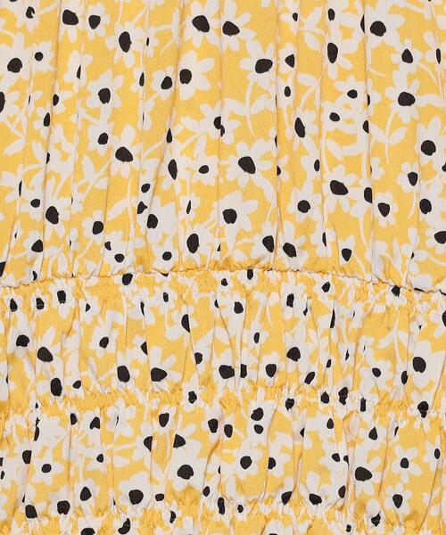 H BEAUTY&YOUTH UNITED ARROWS(エイチビューティーアンドユースユナイテッドアローズ)の「<H>FLOWER PRINT SHRRING DRESS/ワンピース(ワンピース・レディース・イエロー/ブラック・FREE)」の4枚目の写真