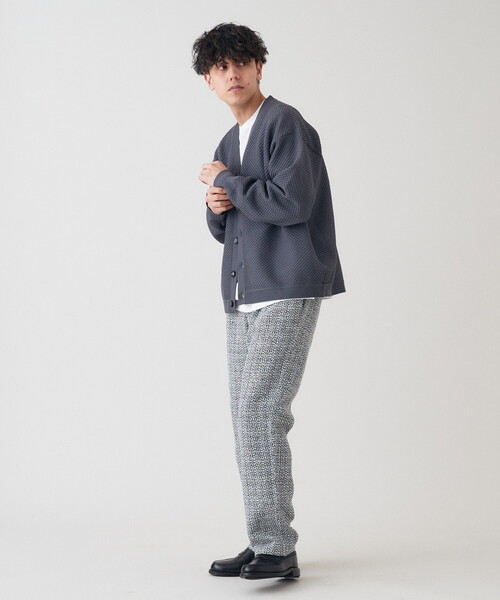 B.C STOCK（ベーセーストック）の「【カーディガン+カットソーの2点SET】ラーベン編みカーディガン（カーディガン/ボレロ・メンズ・ホワイト/ベージュ/グレー/ピンク/グリーン・MEDIUM/LARGE）」の20枚目の写真