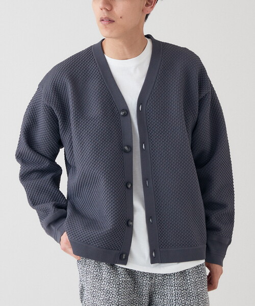 B.C STOCK（ベーセーストック）の「【カーディガン+カットソーの2点SET】ラーベン編みカーディガン（カーディガン/ボレロ・メンズ・ホワイト/ベージュ/グレー/ピンク/グリーン・MEDIUM/LARGE）」の22枚目の写真