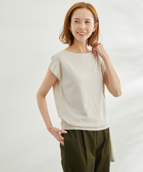 ROPE' PICNIC（ロペピクニック）の「【WEB限定】Beauty knit/UVカット・接触冷感・洗濯機洗いOK/フレンチニット（ニット/セーター・レディース・ライトグレー/ブルー系その他2/ブラック・38）」の7枚目の写真