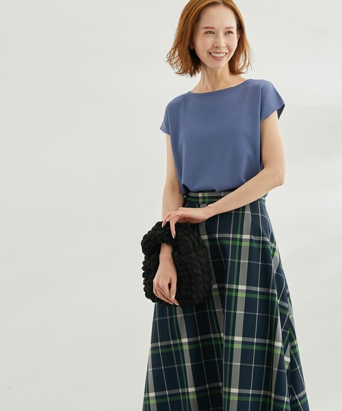 ROPE' PICNIC（ロペピクニック）の「【WEB限定】Beauty knit/UVカット・接触冷感・洗濯機洗いOK/フレンチニット（ニット/セーター・レディース・ライトグレー/ブルー系その他2/ブラック・38）」の12枚目の写真