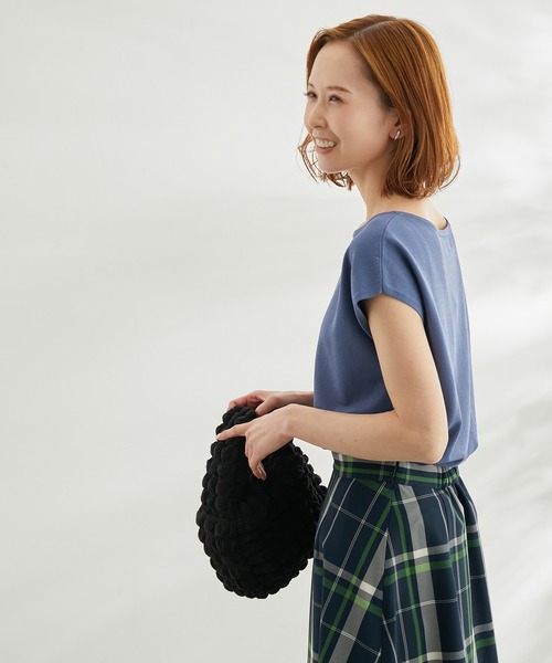 ROPE' PICNIC（ロペピクニック）の「【WEB限定】Beauty knit/UVカット・接触冷感・洗濯機洗いOK/フレンチニット（ニット/セーター・レディース・ライトグレー/ブルー系その他2/ブラック・38）」の14枚目の写真