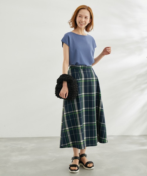 ROPE' PICNIC（ロペピクニック）の「【WEB限定】Beauty knit/UVカット・接触冷感・洗濯機洗いOK/フレンチニット（ニット/セーター・レディース・ライトグレー/ブルー系その他2/ブラック・38）」の15枚目の写真