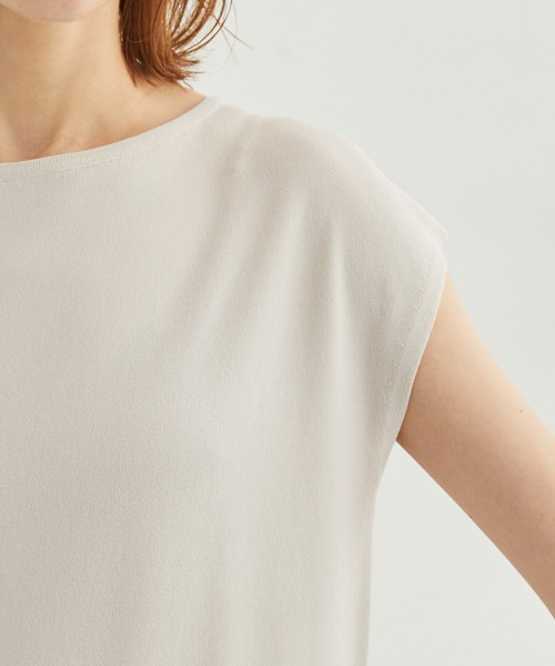 ROPE' PICNIC（ロペピクニック）の「【WEB限定】Beauty knit/UVカット・接触冷感・洗濯機洗いOK/フレンチニット（ニット/セーター・レディース・ライトグレー/ブルー系その他2/ブラック・38）」の20枚目の写真