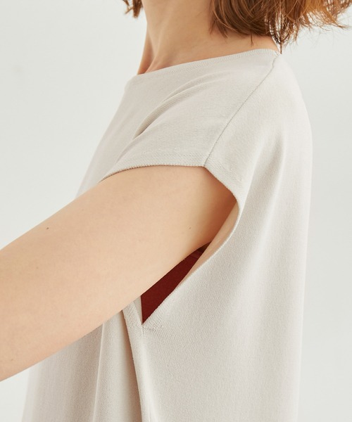 ROPE' PICNIC（ロペピクニック）の「【WEB限定】Beauty knit/UVカット・接触冷感・洗濯機洗いOK/フレンチニット（ニット/セーター・レディース・ライトグレー/ブルー系その他2/ブラック・38）」の21枚目の写真