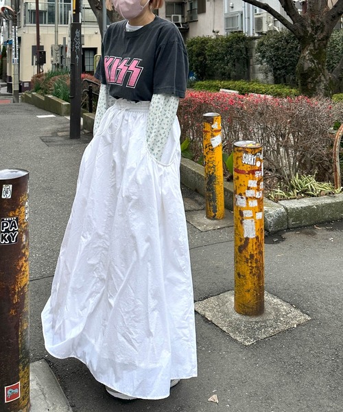 Alley by w closet（アリーバイダブルクローゼット）の「【Alley】ビッグポケットナイロンスカート（スカート・レディース・オフホワイト/ピンク/ライトグリーン/グリーン/オレンジ/レッド系その他・FREE）」の15枚目の写真