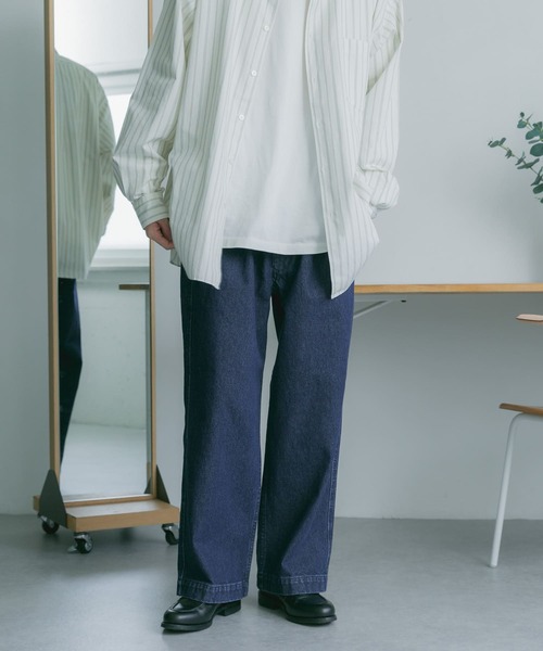 FORK&SPOON(フォークアンドスプーン)の「FORK&SPOON ツータックデニムパンツ(デニムパンツ・メンズ・ブルー系その他/ワンウォッシュ・4/5/3)」の1枚目の写真