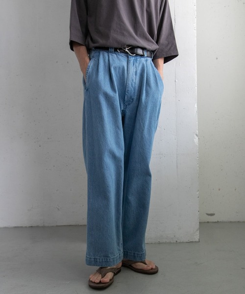 FORK&SPOON(フォークアンドスプーン)の「FORK&SPOON ツータックデニムパンツ(デニムパンツ・メンズ・ブルー系その他/ワンウォッシュ・4/5/3)」の3枚目の写真